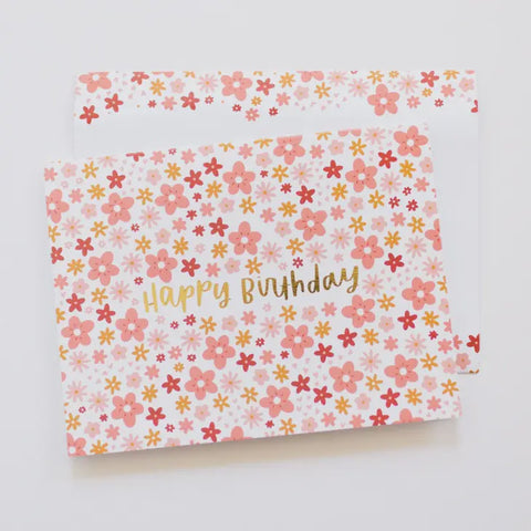 Happy Birthday Flowers Card Pippi