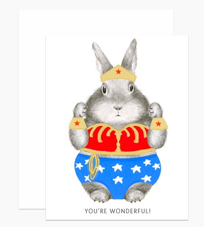 You're Wonderful Wonder Bunny Card