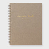 Heirloom Recipe Book Sand Linen Cover