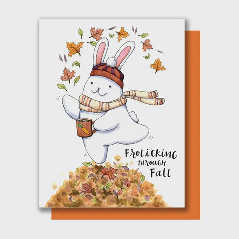 Frolicking Through Fall Bunny Card