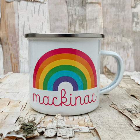 Mackinac Rainbow Enamel Mug