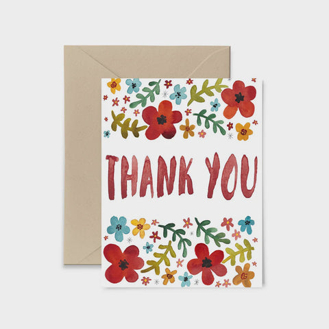 Thank You Floral Card LT