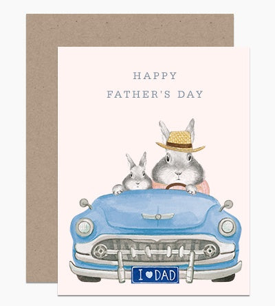 Happy Father's Day Bunny Convertible Card