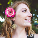 Gerber Daisy Flower Earrings