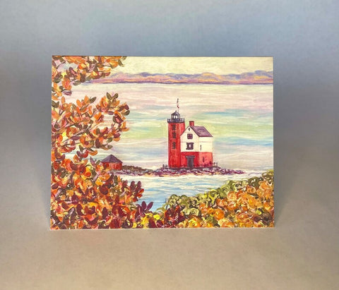 Fall Round Island Greeting Card